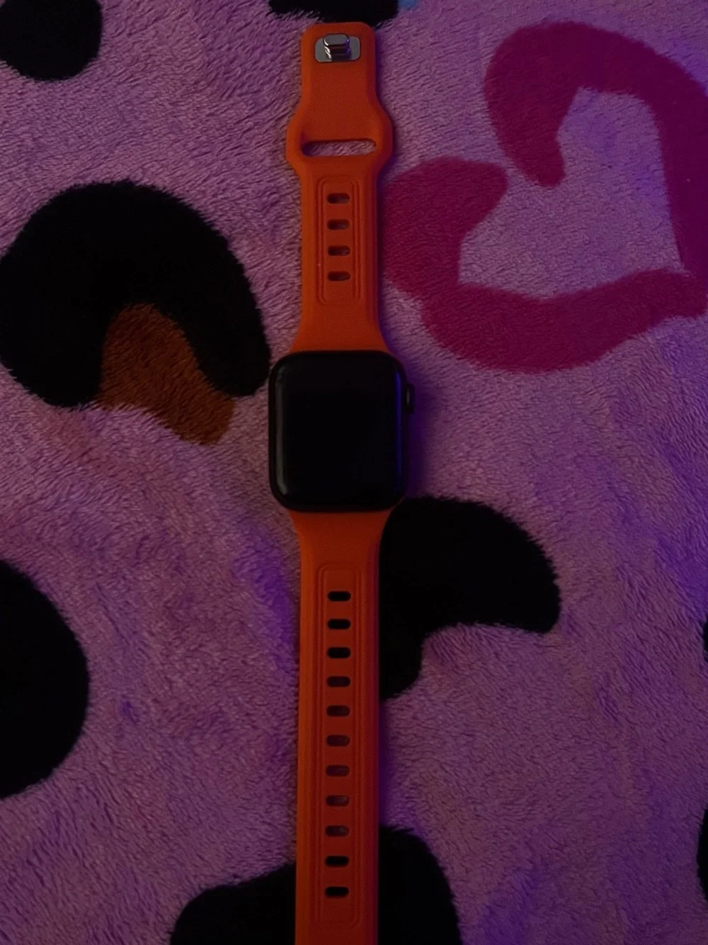 Apple Smartwatch with Orange Silicone Band